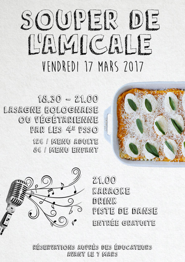 souper amicale du 17 mars